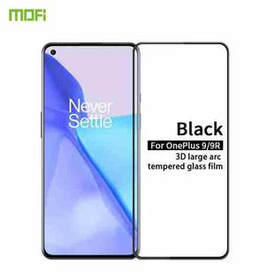 For OnePlus 9 / 9R MOFI 9H 3D Explosion-proof Curved Screen Tempered Glass Film(Black)