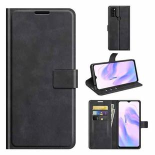 For Blackview A70 Retro Calf Pattern Buckle Horizontal Flip Leather Case with Holder & Card Slots & Wallet(Black)