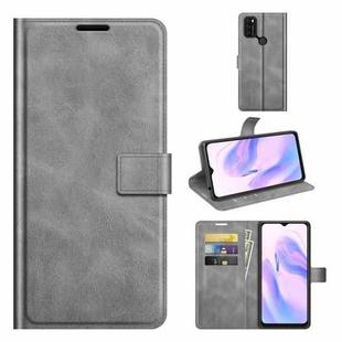 For Blackview A70 Retro Calf Pattern Buckle Horizontal Flip Leather Case with Holder & Card Slots & Wallet(Grey)