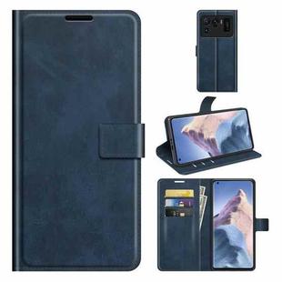 For Xiaomi Mi 11 Ultra Retro Calf Pattern Buckle Horizontal Flip Leather Case with Holder & Card Slots & Wallet(Blue)