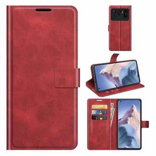 For Xiaomi Mi 11 Ultra Retro Calf Pattern Buckle Horizontal Flip Leather Case with Holder & Card Slots & Wallet(Red)