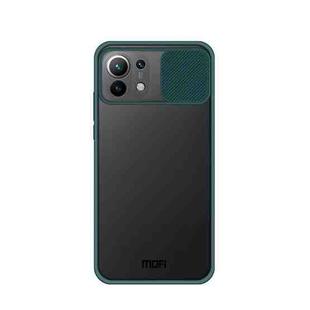 For Xiaomi Mi 11 MOFI Xing Dun Series Translucent Frosted PC + TPU Privacy Anti-glare Shockproof All-inclusive Protective Case(Green)