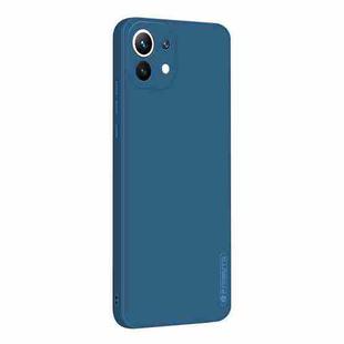 For Xiaomi Mi 11 Lite PINWUYO Touching Series Liquid Silicone TPU Shockproof Case(Blue)