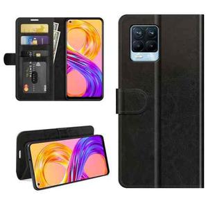 For OPPO Realme 8 / 8 Pro 4G R64 Texture Single Horizontal Flip Protective Case with Holder & Card Slots & Wallet& Photo Frame(Black)