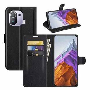 For Xiaomi Mi 11 Pro Litchi Texture Horizontal Flip Protective Case with Holder & Card Slots & Wallet(Black)