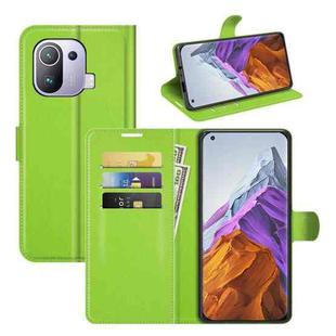 For Xiaomi Mi 11 Pro Litchi Texture Horizontal Flip Protective Case with Holder & Card Slots & Wallet(Green)