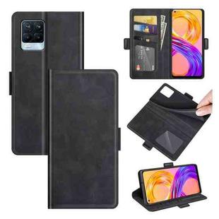 For OPPO Realme 8 / Realme 8 Pro Dual-side Magnetic Buckle Horizontal Flip Leather Case with Holder & Card Slots & Wallet(Black)