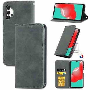 For Samsung Galaxy A32 4G Retro Skin Feel Business Magnetic Horizontal Flip Leather Case With Holder & Card Slots & Wallet & Photo Frame(Gray)