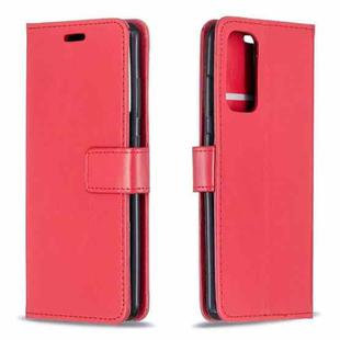 For Samsung Galaxy S21 Crazy Horse Texture Horizontal Flip Leather Case with Holder & Card Slots & Wallet & Photo Frame(Red)