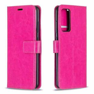 For Samsung Galaxy S21 Crazy Horse Texture Horizontal Flip Leather Case with Holder & Card Slots & Wallet & Photo Frame(Pink)
