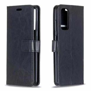 For Motorola Moto G100 Crazy Horse Texture Horizontal Flip Leather Case with Holder & Card Slots & Wallet & Photo Frame(Black)