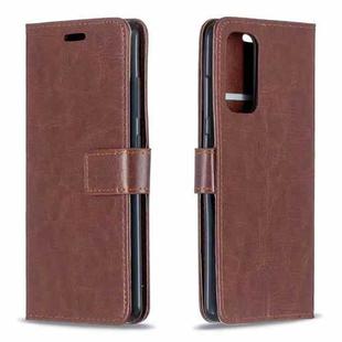 For Motorola Moto G100 Crazy Horse Texture Horizontal Flip Leather Case with Holder & Card Slots & Wallet & Photo Frame(Brown)