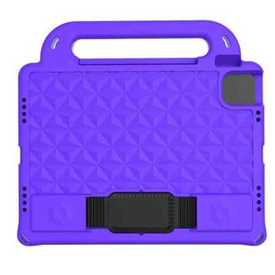 For iPad Air 4 10.9 2020 Diamond Series EVA Anti-Fall Shockproof Sleeve Protective Shell Case with Holder & Strap(Purple)
