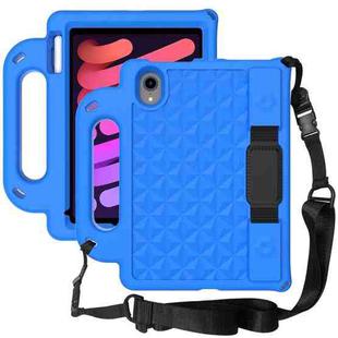 For iPad mini 6 Diamond Series EVA Anti-Fall Shockproof Sleeve Protective Shell Tablet Case with Holder & Strap(Blue)