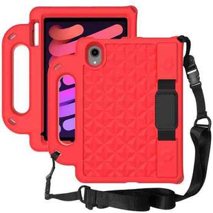 For iPad mini 6 Diamond Series EVA Anti-Fall Shockproof Sleeve Protective Shell Tablet Case with Holder & Strap(Red)