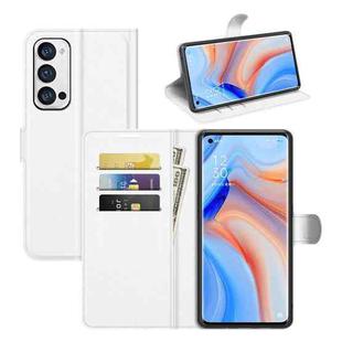 For OPPO Reno5 Pro+ / Find X3 Neo Litchi Texture Horizontal Flip Protective Case with Holder & Card Slots & Wallet(White)