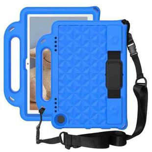 For Amazon Kindle Fire HD8 Plus 2020 Diamond Series EVA  Anti-Fall Shockproof Sleeve Protective Shell Case with Holder & Strap(Blue)