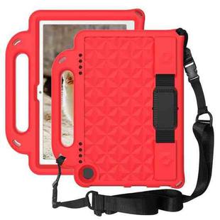 For Amazon Kindle Fire HD8 2016/2018 Diamond Series EVA Anti-Fall Shockproof Sleeve Protective Shell Case with Holder & Strap(Red)