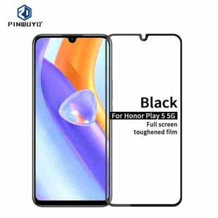 For Honor Play5 5G PINWUYO 9H 2.5D Full Screen Tempered Glass Film(Black)