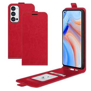 For OPPO Reno5 Pro+ / Find X3 Neo R64 Texture Single Vertical Flip Leather Protective Case with Card Slots & Photo Frame(Red)
