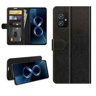 For Asus Zenfone 8 R64 Texture Single Horizontal Flip Protective Case with Holder & Card Slots & Wallet& Photo Frame(Black)