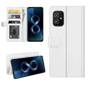 For Asus Zenfone 8 R64 Texture Single Horizontal Flip Protective Case with Holder & Card Slots & Wallet& Photo Frame(White)