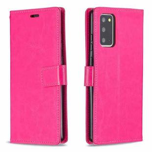 For Samsung Galaxy A52 5G / 4G Crazy Horse Texture Horizontal Flip Leather Case with Holder & Card Slots & Wallet & Photo Frame(Pink)