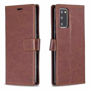 For Samsung Galaxy A02s EU Version Crazy Horse Texture Horizontal Flip Leather Case with Holder & Card Slots & Wallet & Photo Frame(Brown)