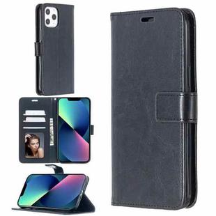 For iPhone 13 mini Crazy Horse Texture Horizontal Flip Leather Case with Holder & Card Slots & Wallet & Photo Frame (Black)