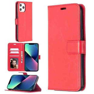 For iPhone 13 mini Crazy Horse Texture Horizontal Flip Leather Case with Holder & Card Slots & Wallet & Photo Frame (Red)