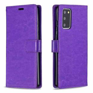 For Xiaomi Redmi Note 9 4G / Redmi  9T / Redmi 9 Power Crazy Horse Texture Horizontal Flip Leather Case with Holder & Card Slots & Wallet & Photo Frame(Purple)