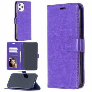 For iPhone 13 Pro Crazy Horse Texture Horizontal Flip Leather Case with Holder & Card Slots & Wallet & Photo Frame (Purple)