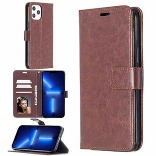 For iPhone 13 Pro Max Crazy Horse Texture Horizontal Flip Leather Case with Holder & Card Slots & Wallet & Photo Frame (Brown)