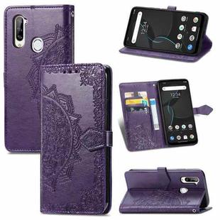 For ZTE Libero 5G Mandala Flower Embossed Horizontal Flip Leather Case with Bracket / Card Slot / Wallet / Lanyard(Purple)