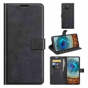 For Nokia X10 / X20 Retro Calf Pattern Buckle Horizontal Flip Leather Case with Holder & Card Slots & Wallet(Black)
