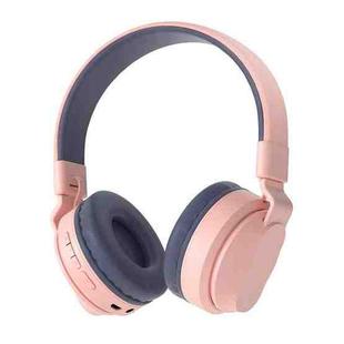 BOBo Kids Gift Bluetooth 5.0 Bass Noise Cancelling Stereo Wireless Headset With Mic, Support TF Card / FM / AUX-in(Pink)