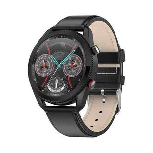 L61 1.28inch Color Screen Smart Watch IP67 Waterproof,Leather Watchband,Support Bluetooth Call/Heart Rate Monitoring/Blood Pressure Monitoring/Blood Oxygen Monitoring/Sleep Monitoring(Black)