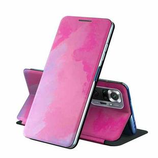 For Samsung Galaxy A52 5G / 4G Voltage Watercolor Pattern Skin Feel Magnetic Horizontal Flip PU Leather Case with Holder(Purple)