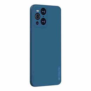 For OPPO Find X3 / Find X3 Pro PINWUYO Touching Series Liquid Silicone TPU Shockproof Case(Blue)