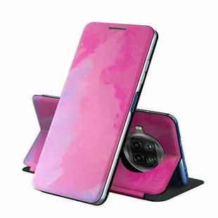 For Xiaomi Mi 10T Lite Voltage Watercolor Pattern Skin Feel Magnetic Horizontal Flip PU Leather Case with Holder(Purple)