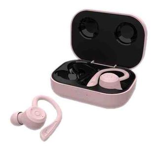 T20 TWS Bluetooth Hooks Wireless Sports Headphones with Charging Box IPX6 Waterproof Noise-cancelling Earphones(Pink)