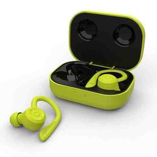 T20 TWS Bluetooth Hooks Wireless Sports Headphones with Charging Box IPX6 Waterproof Noise-cancelling Earphones(Green)