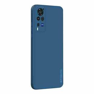 For vivo X60 Pro PINWUYO Touching Series Liquid Silicone TPU Shockproof Case(Blue)