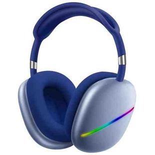 AKZ MAX10 Head-mounted RGB Wireless Bluetooth Music Headset With Microphone, Supports TF Card(Blue)