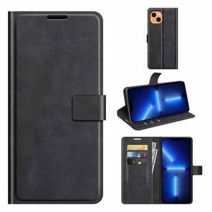 Retro Calf Pattern Buckle Horizontal Flip Leather Case with Holder & Card Slots & Wallet For iPhone 13 Pro(Black)