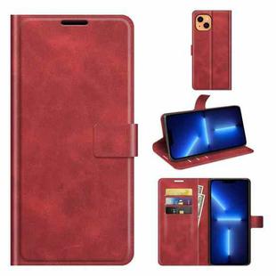 Retro Calf Pattern Buckle Horizontal Flip Leather Case with Holder & Card Slots & Wallet For iPhone 13 Pro(Red)