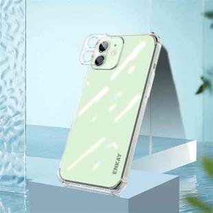For iPhone 11 Hat-Prince ENKAY Clear TPU Shockproof Airbag Soft Case + Camera Lens Glass Film