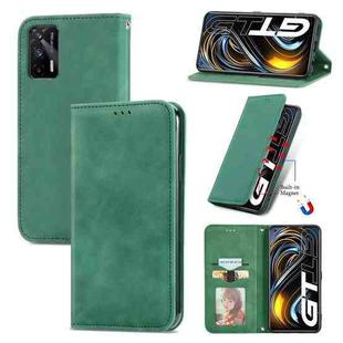 For OPPO Realme GT 5G /Realme Q3 Pro 5G Retro Skin Feel Business Magnetic Horizontal Flip Leather Case With Holder & Card Slots & Wallet & Photo Frame(Green)