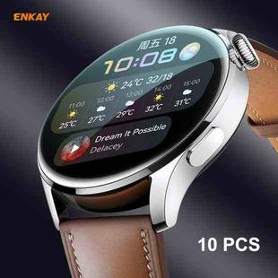 10 PCS For Huawei WATCH 3 46mm ENKAY Hat-Prince 3D Full Coverage Soft PC Edge + PMMA HD Screen Protector Film
