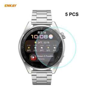 5 PCS For Huawei WATCH 3 Pro 48mm ENKAY Hat-Prince 0.2mm 9H 2.15D Curved Edge Tempered Glass Screen Protector Watch Film